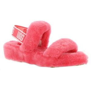 NWT UGG Oh Yeah slides in Strawberry Sorbet (bright pink), women’s size 8